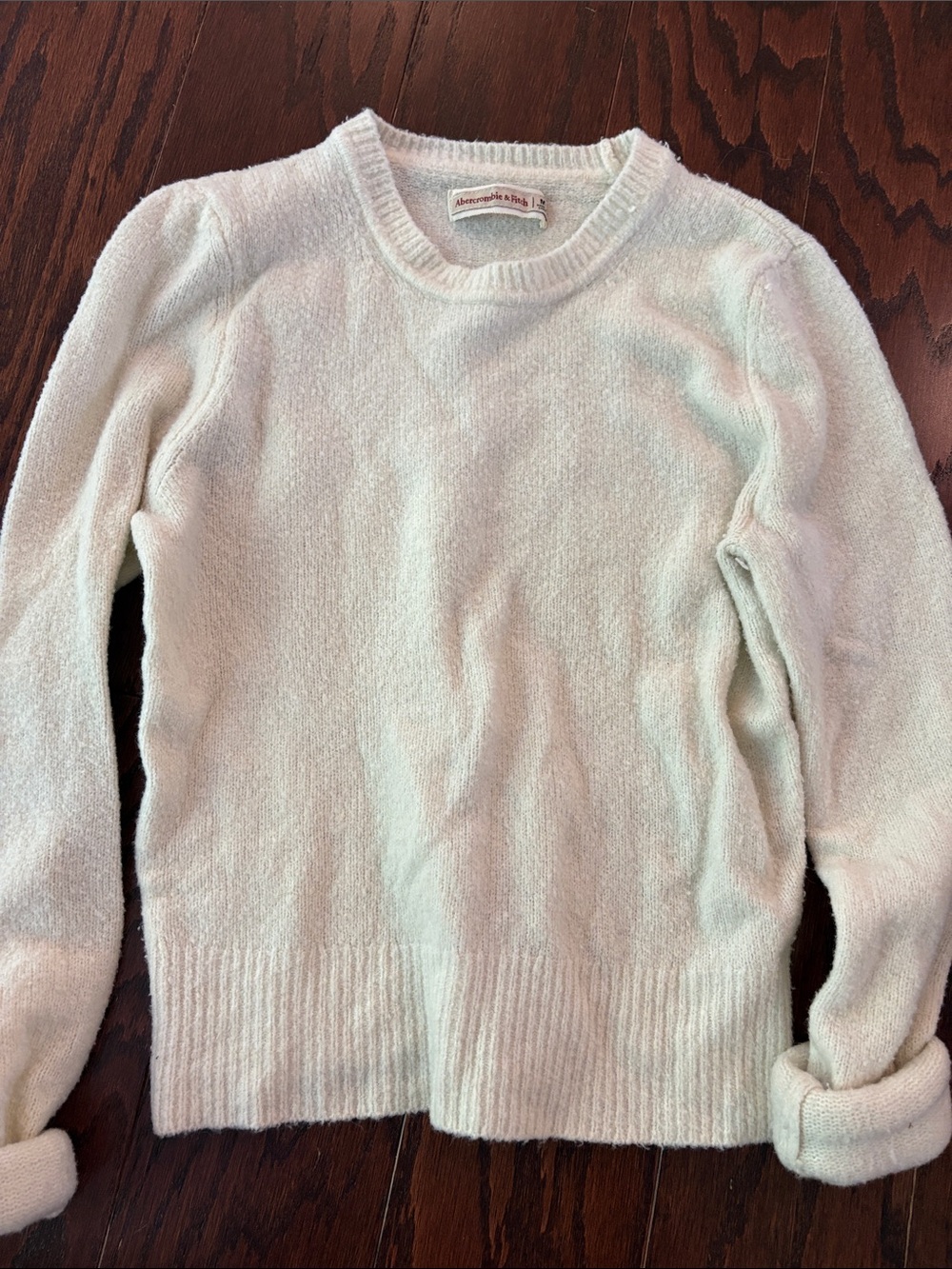 Abercrombie & Fitch Ivory Crewneck Sweater
